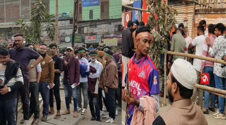 বিপিএল ফাইনাল শুরুর কয়েক ঘণ্টা আগেই শেরে বাংলার সামনে জনস্রোত